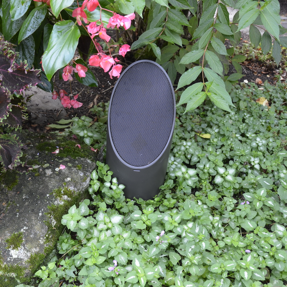 ellipse-bollard-speakers_coastal-source Subtle outdoor speaker in foliage